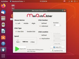 Max Auto clicker Ubuntu Linux